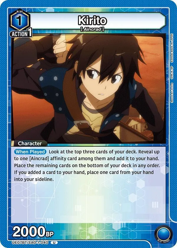 Kirito (040) card front