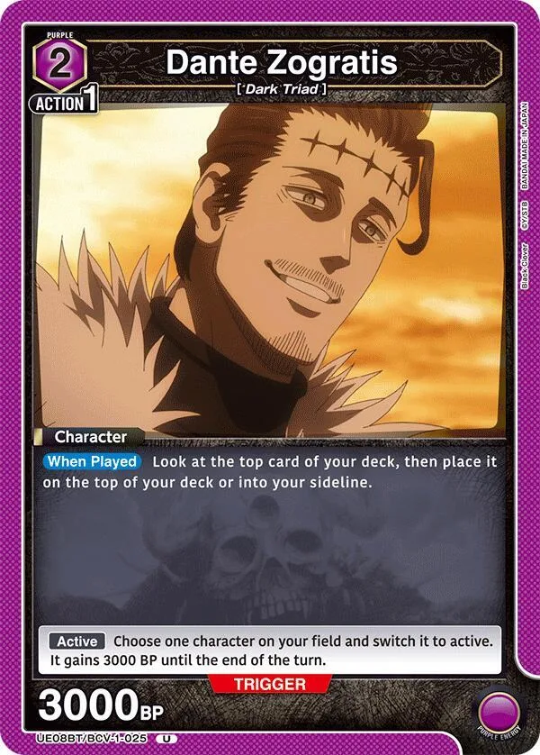 Dante Zogratis (025) card front