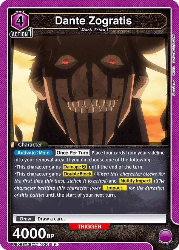 Dante Zogratis (026) card front