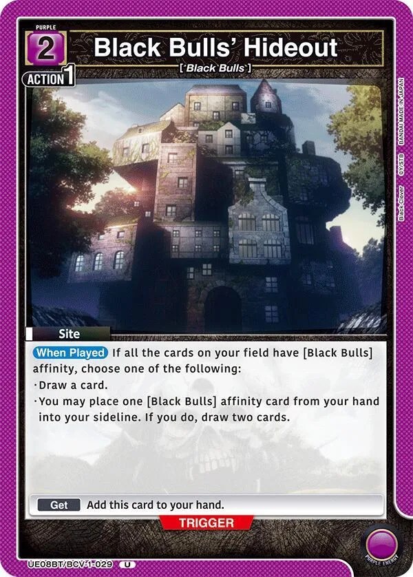 Black Bulls' Hideout card front