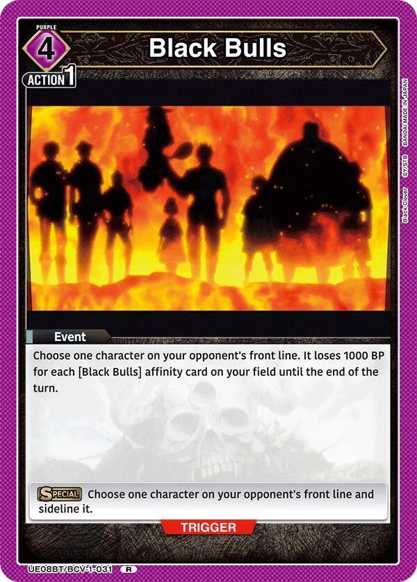 Black Bulls card front