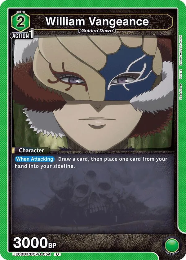 William Vangeance card front