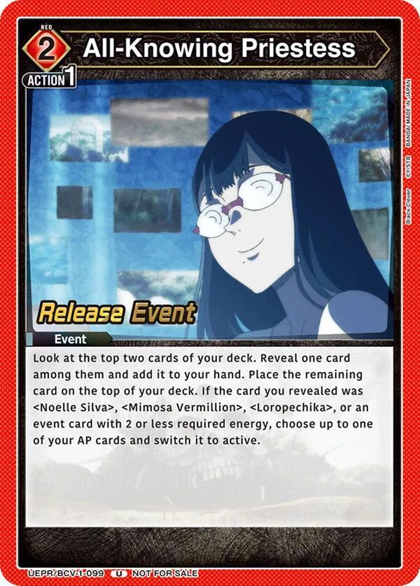 All-Knowing Priestess card front