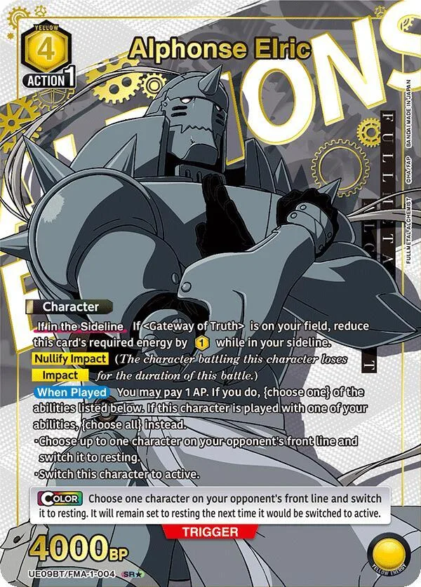 Alphonse Elric (004) (SR*) card front