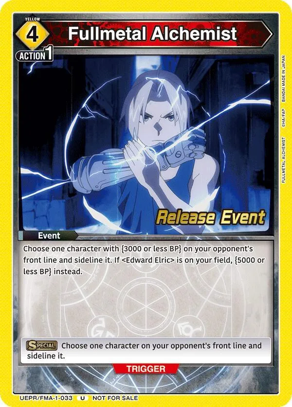 Fullmetal Alchemist card front