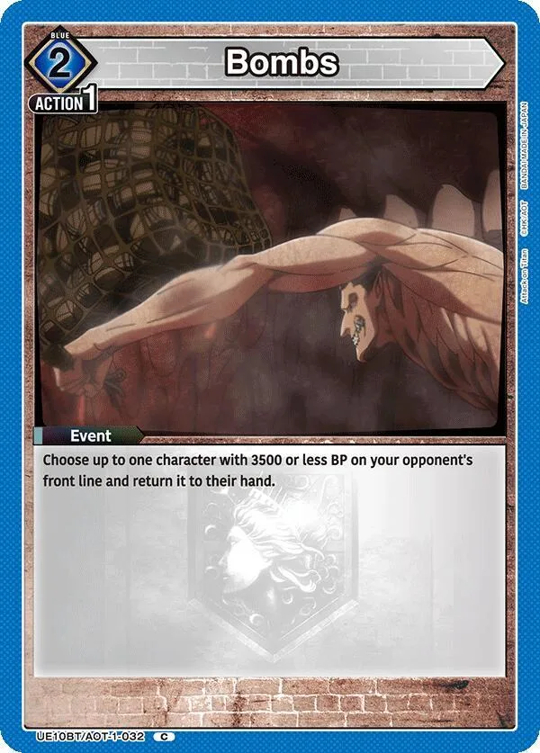 Bombs card front