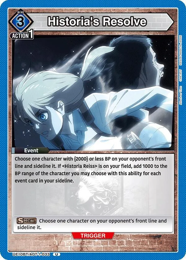 Historia's Resolve card front