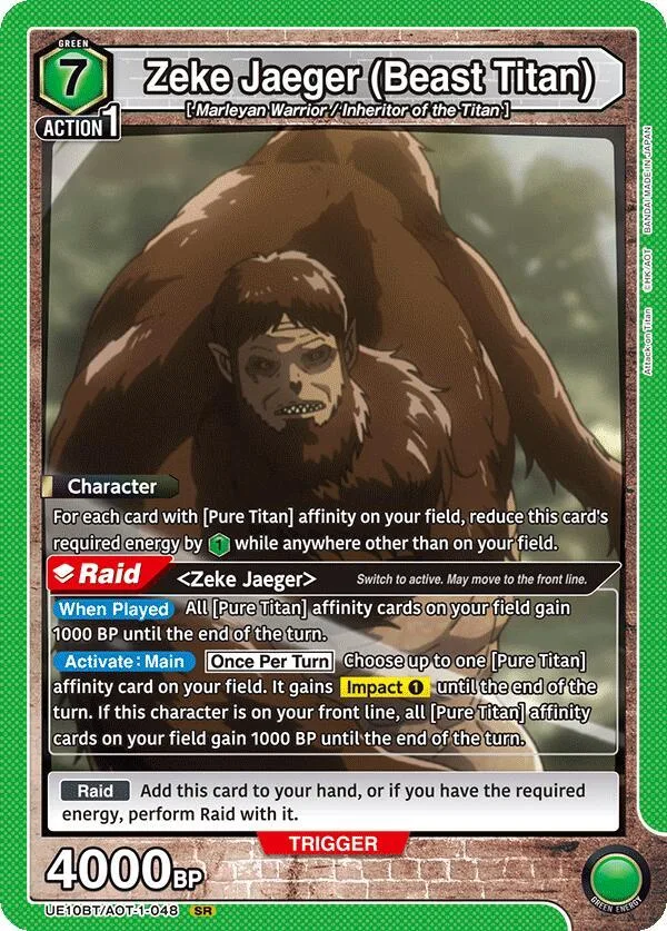 Zeke Jaeger (Beast Titan) card front