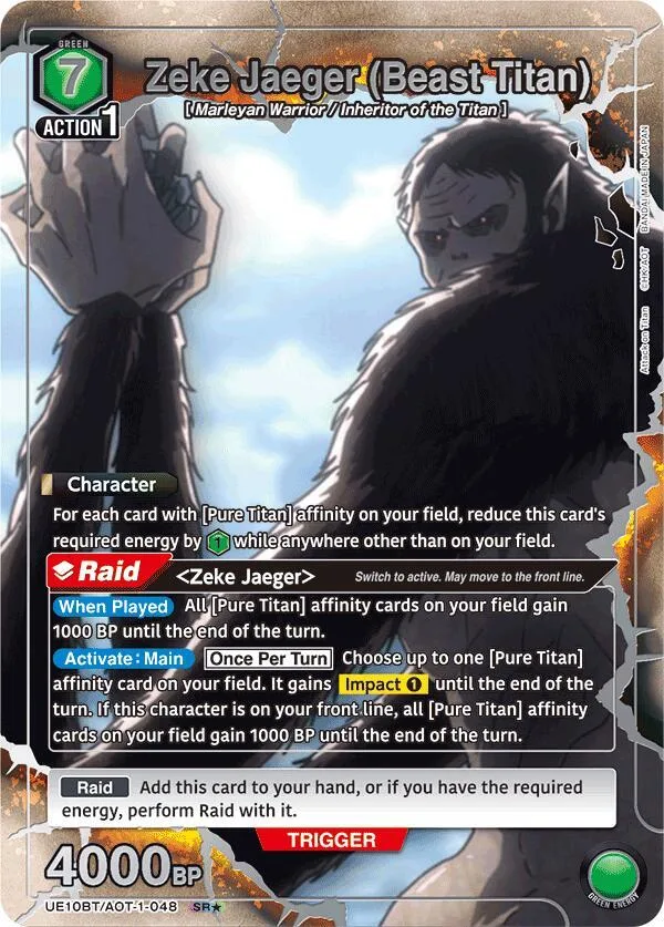 Zeke Jaeger (Beast Titan) (SR*) card front