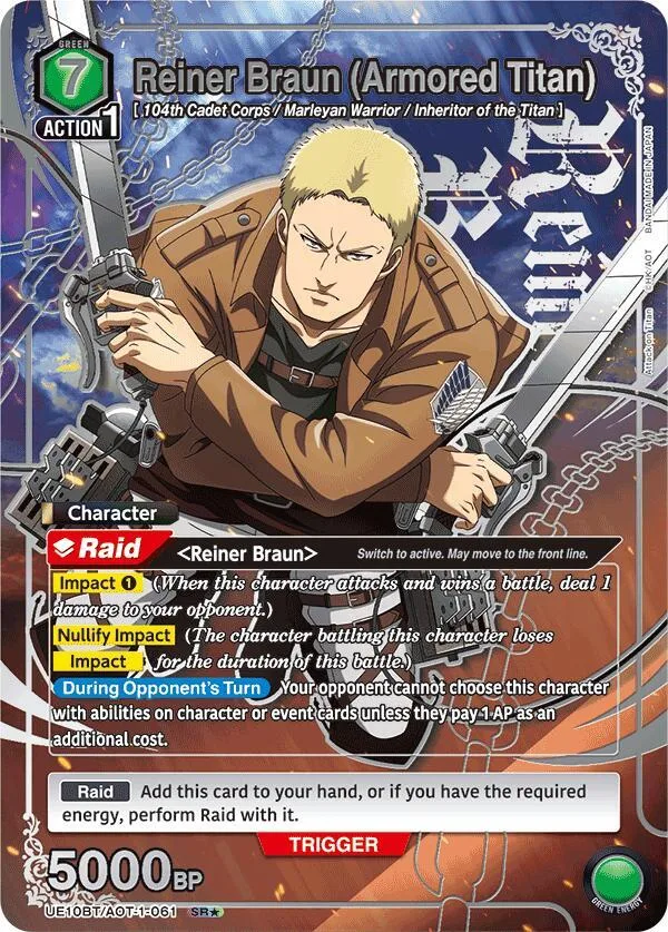Reiner Braun (Armored Titan) (SR*) card front