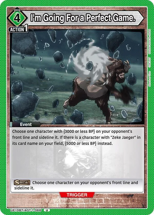 I'm Going For a Perfect Game. card front