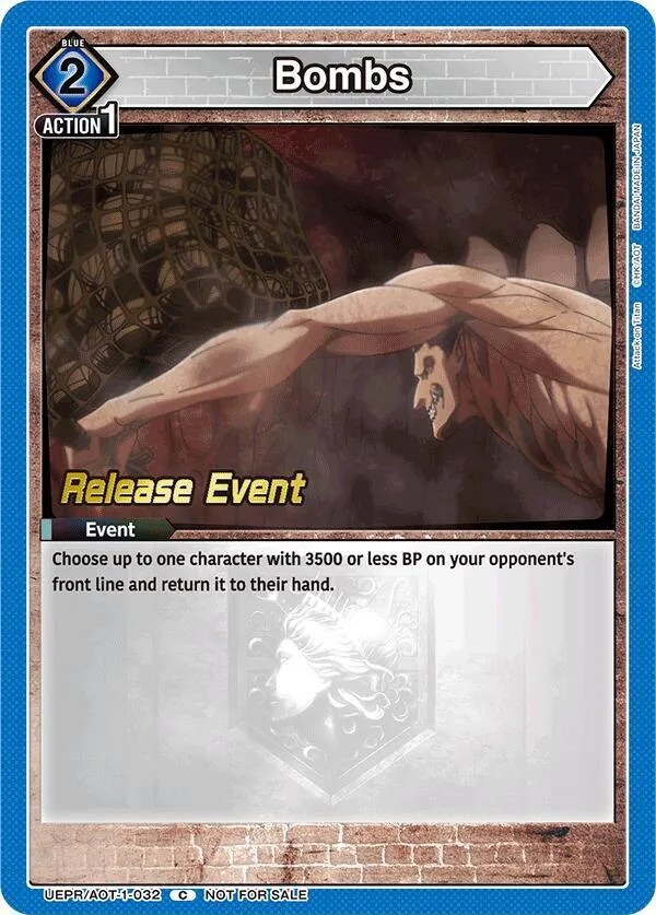 Bombs card front
