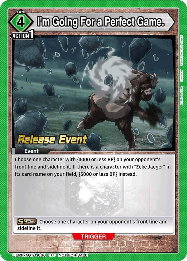 I'm Going For a Perfect Game. card front