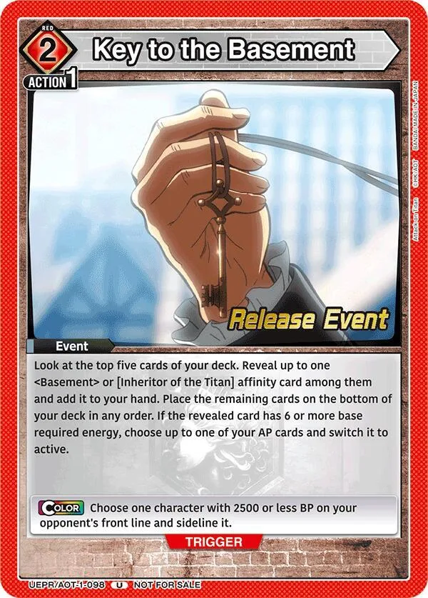 Key to the Basement card front