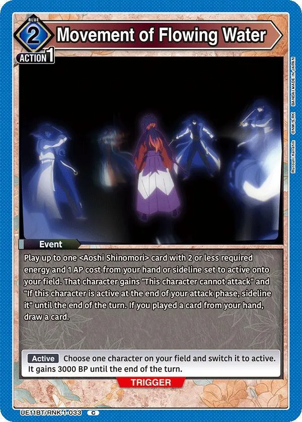Movement of Flowing Water card front