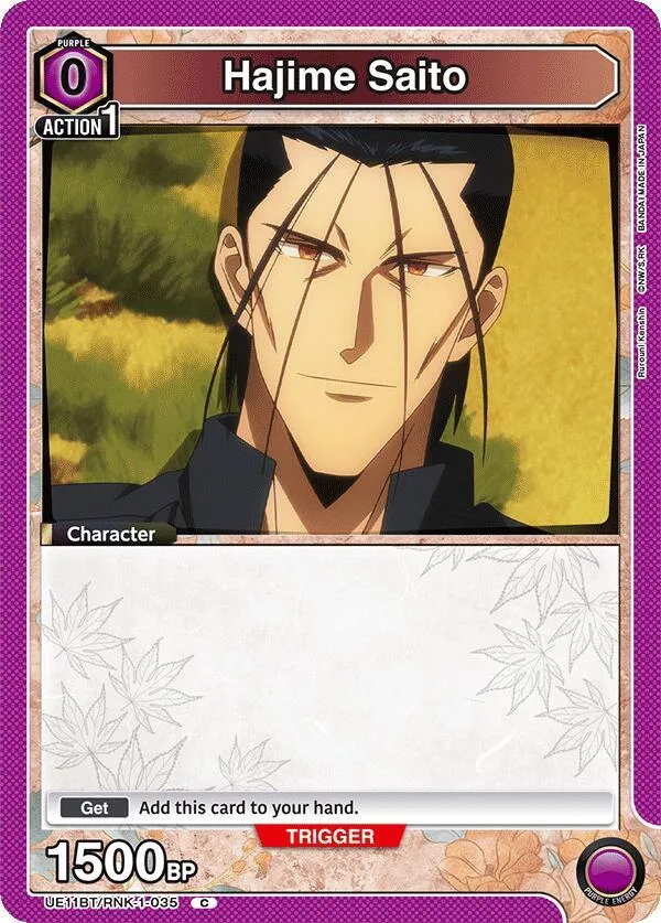 Hajime Saito (035) (Box Topper Foil) card front