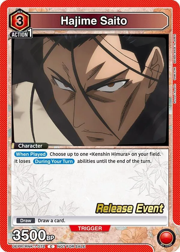 Hajime Saito (072) card front