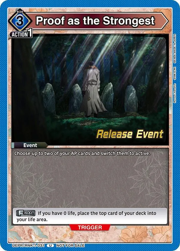 Proof as the Strongest card front
