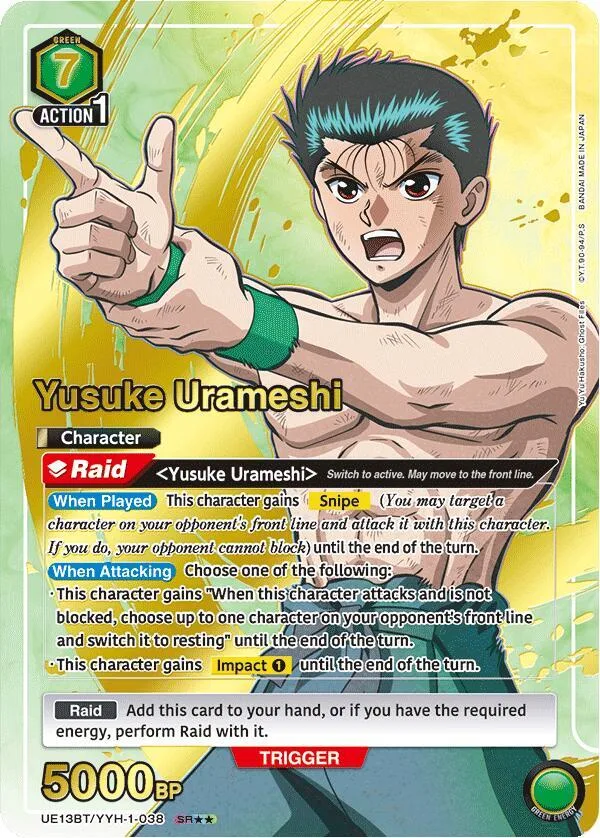 Yusuke Urameshi (038) (SR**) card front