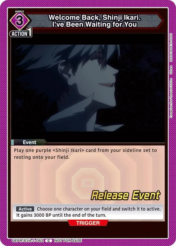Welcome Back, Shinji Ikari. I've Been Waiting for You card front