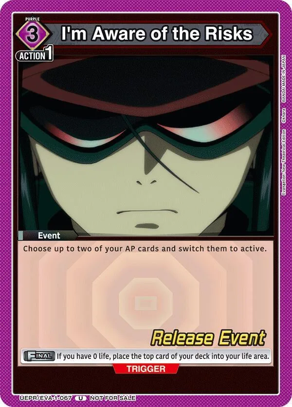 I'm Aware of the Risks card front