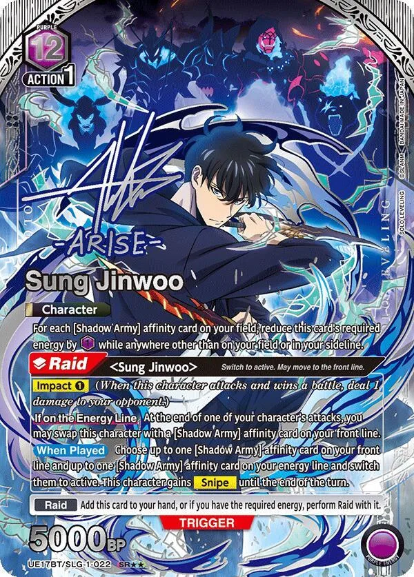 Sung Jinwoo (022) (SR**) card front