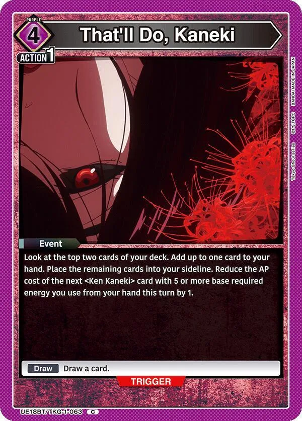 That'll Do, Kaneki card front