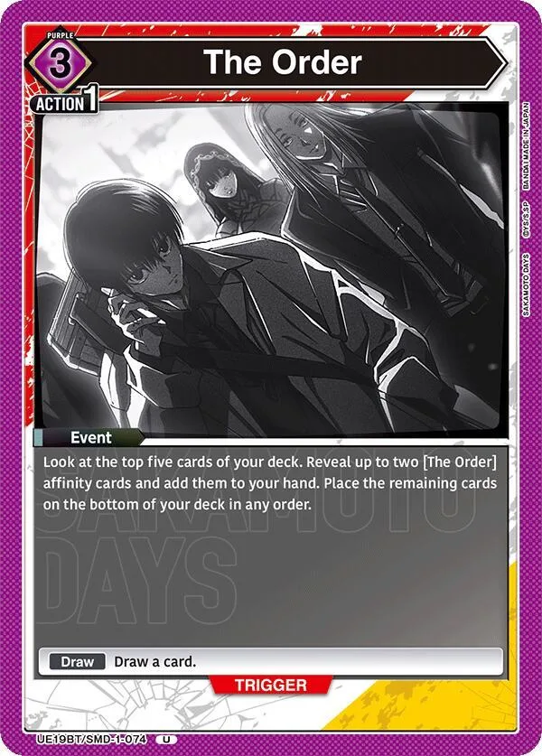 The Order card front