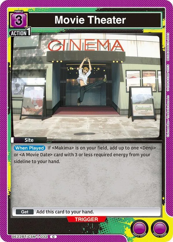 Movie Theater card front