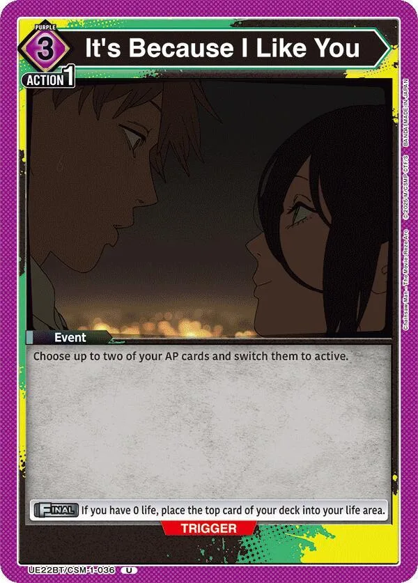 It's Because I Like You card front