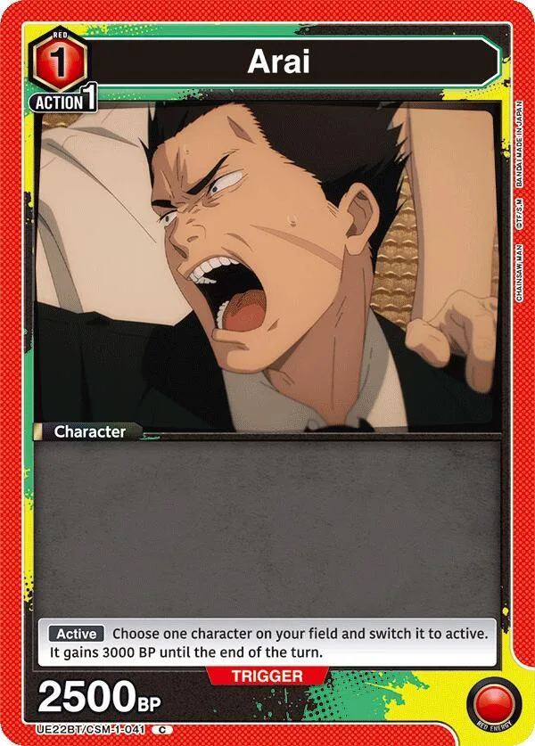 Arai card front