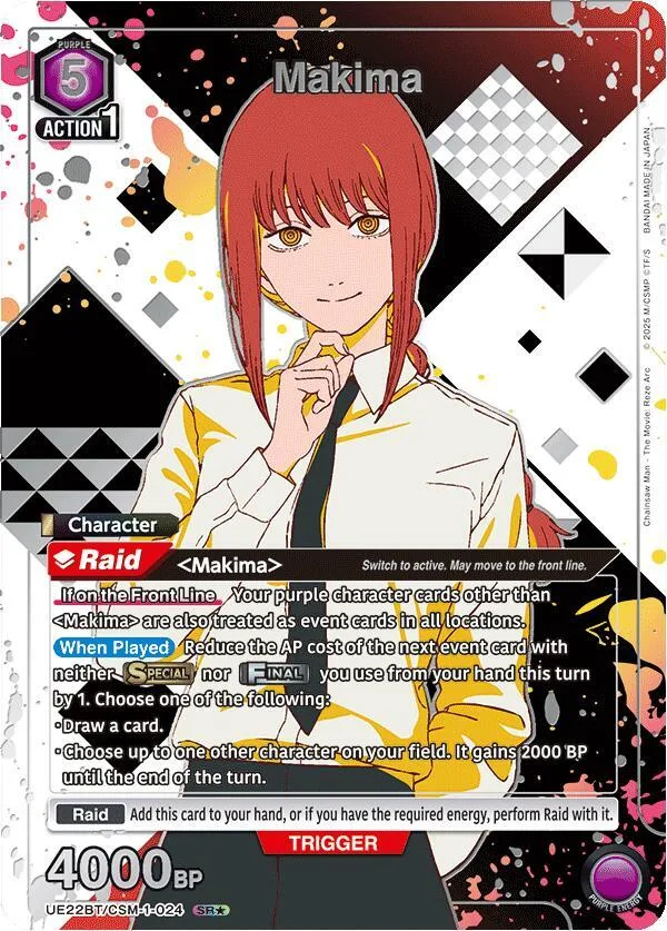 Makima (024) (SR*) (Box Topper Silver Foil) card front