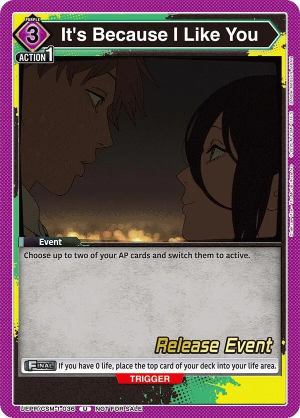 It's Because I Like You card front