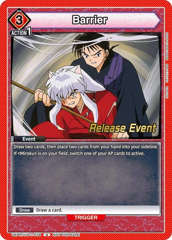 Barrier card front