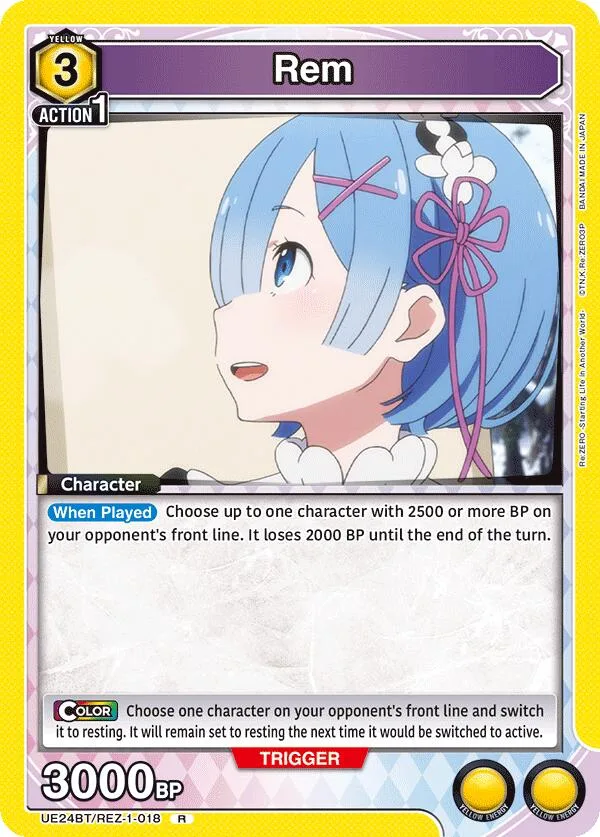 Rem (018) card front