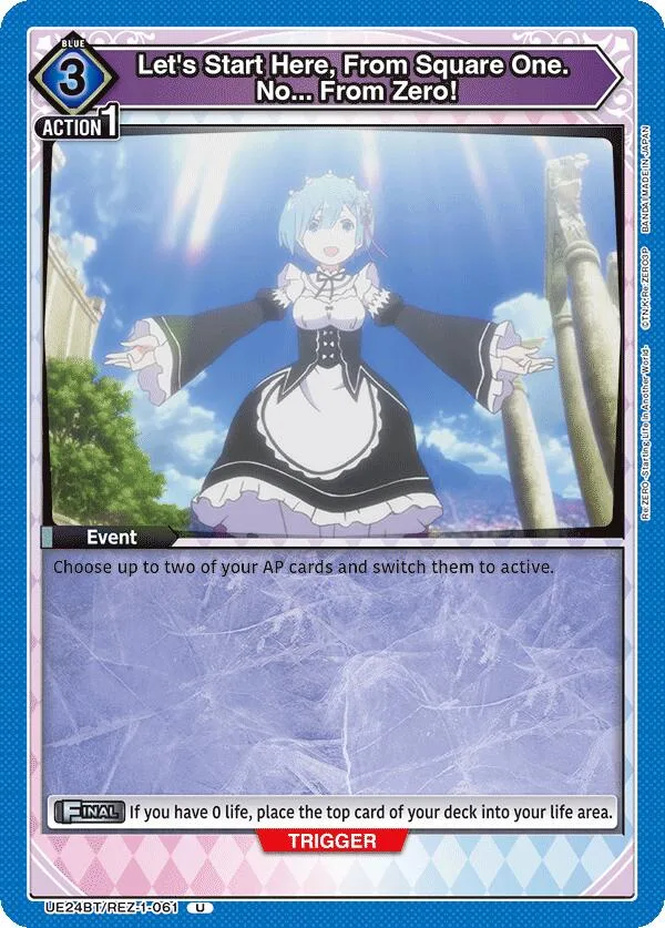 Let's Start Here, From Square One. No... From Zero! card front