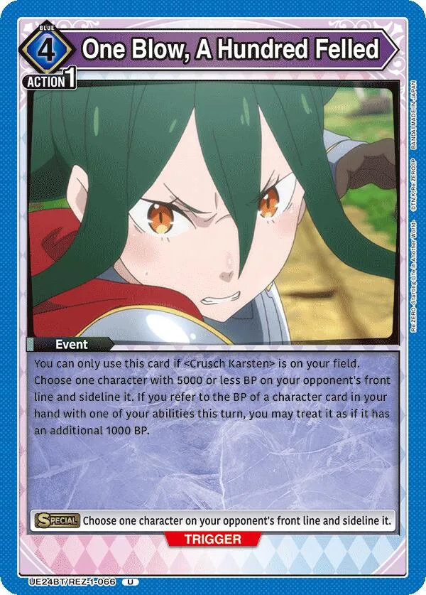 One Blow, A Hundred Felled card front