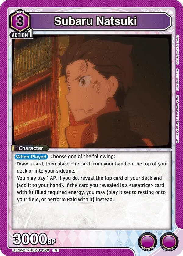 Subaru Natsuki (070) card front
