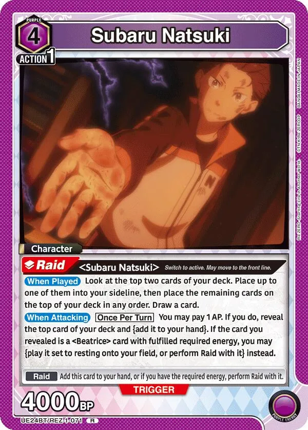 Subaru Natsuki (071) card front
