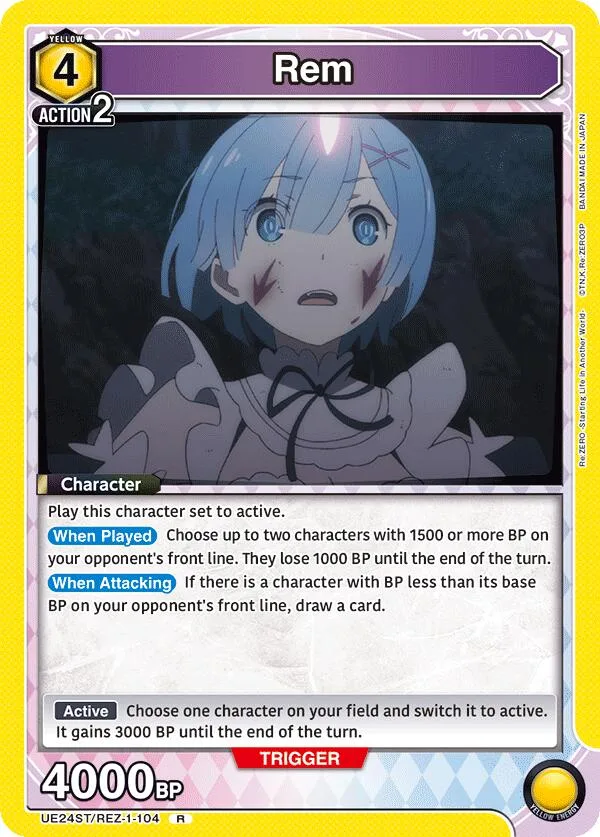 Rem (104) card front