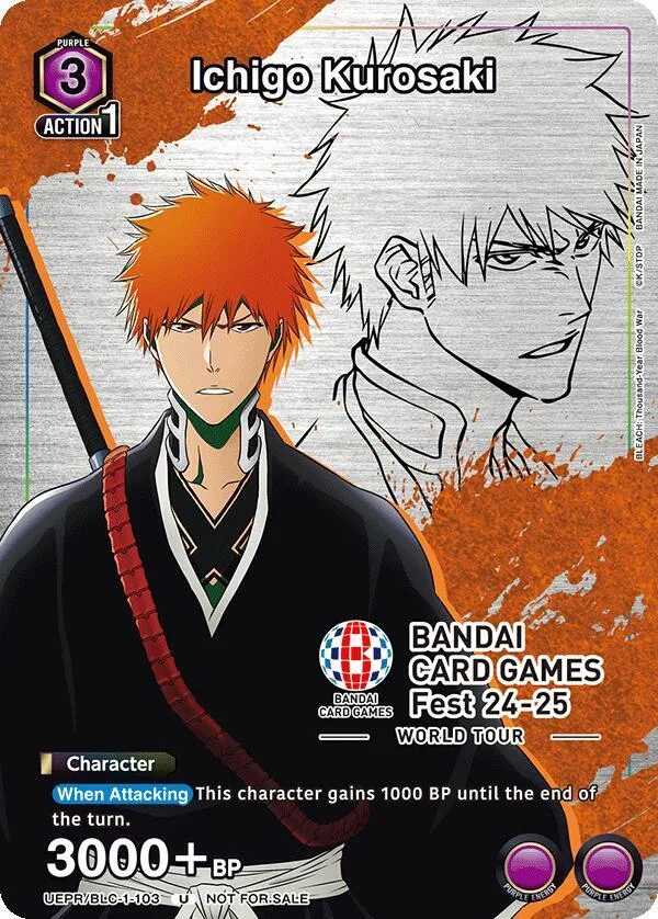 Ichigo Kurosaki (BANDAI Card Games Fest 24-25 World Tour) card front