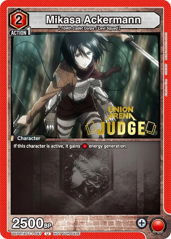 Mikasa Ackermann (Judge Pack) card front