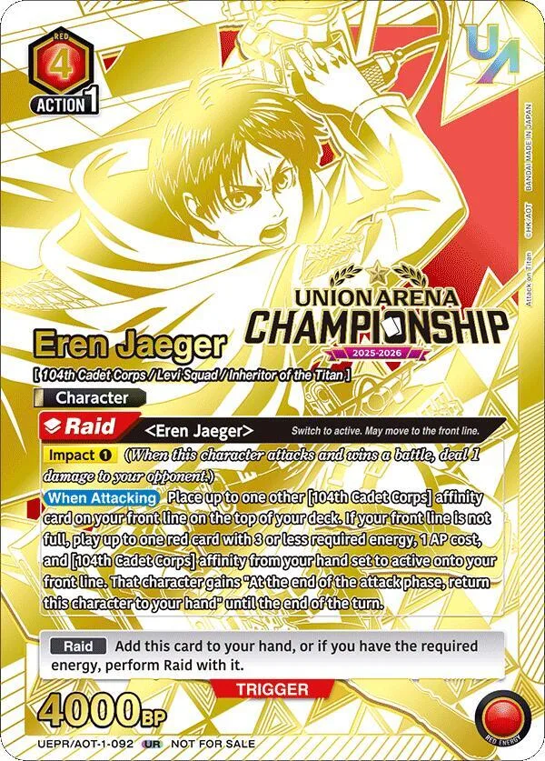 Eren Jaeger (Regionals 25-26) card front