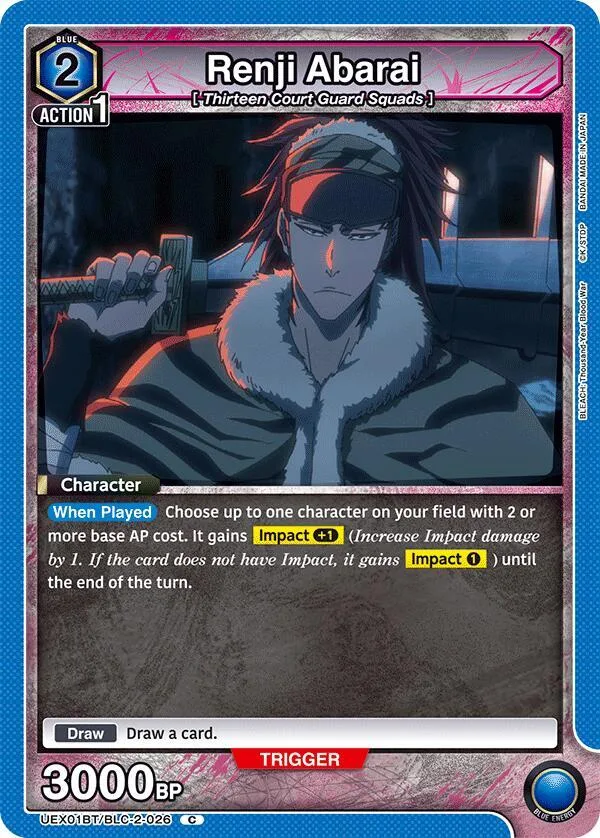 Renji Abarai (026) card front