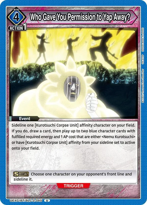 Who Gave You Permission to Yap Away? card front