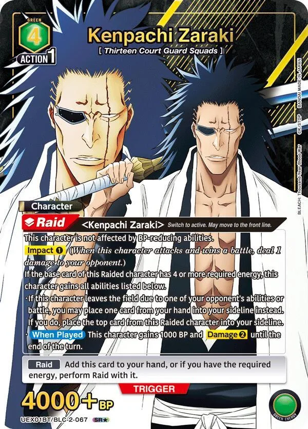 Kenpachi Zaraki (067) (SR*) card front