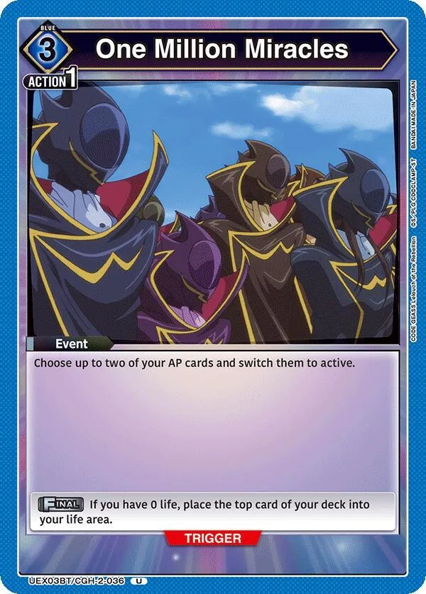 One Million Miracles card front