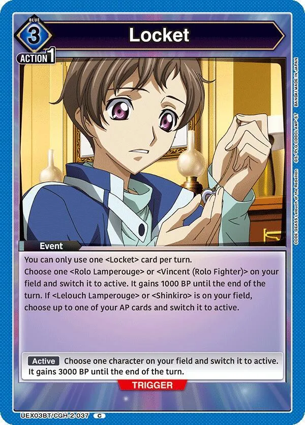 Locket card front