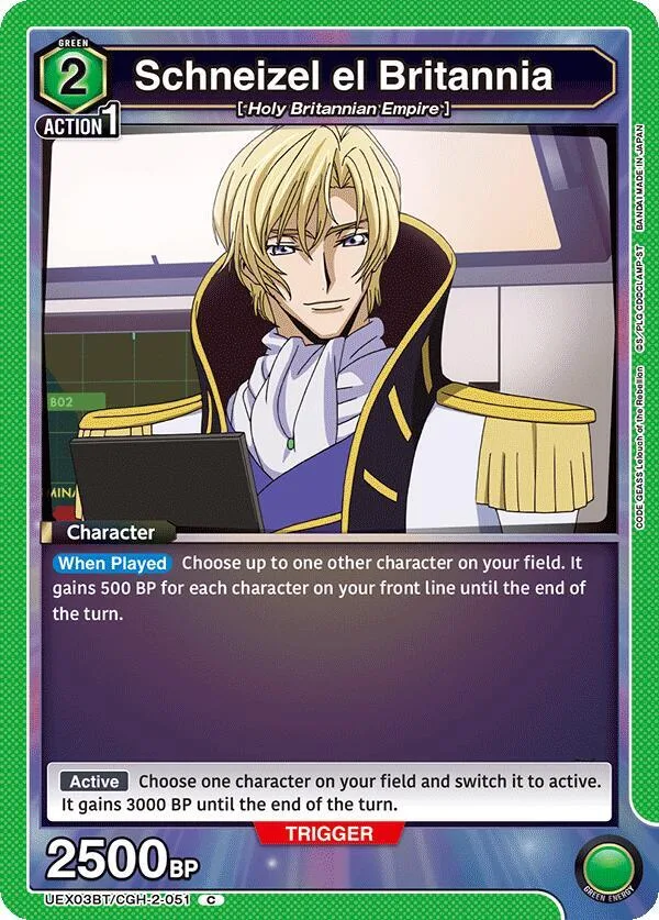 Schneizel el Britannia card front