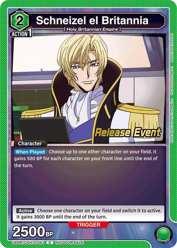Schneizel el Britannia card front
